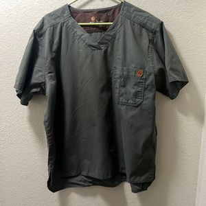 Carhartt Green/Gray Scrub Top Size L